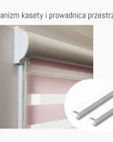 Roleta w kasecie PCV Dzień Noc Natural z prowadnicą przestrzenną – Melanż Brąz