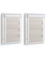 Roleta w kasecie PCV Dzień Noc Soft z prowadnicą przestrzenną – Beżowy