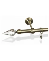 Karnisz metalowy pojedynczy ORFEUSZ Złoty antyk 19 mm