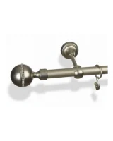 Karnisz metalowy pojedynczy DAFNE Satyna 19 mm