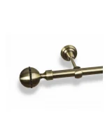 Karnisz metalowy pojedynczy DAFNE Złoty antyk 19 mm