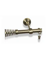 Karnisz metalowy pojedynczy TENOR Złoty antyk 19 mm