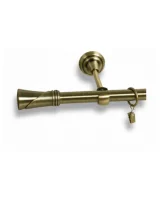 Karnisz metalowy pojedynczy VIVALDI Złoty antyk 19 mm