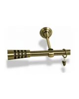Karnisz metalowy pojedynczy VERDI Złoty antyk 19 mm