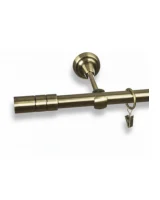 Karnisz metalowy pojedynczy TOSCA Złoty antyk 19 mm