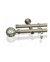 Karnisz metalowy podwójny GOPLANA Satyna 19 mm