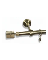 Karnisz metalowy pojedynczy BELLINI Złoty antyk 19 mm