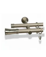 Karnisz metalowy podwójny VIVALDI Satyna 19 mm