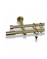 Karnisz metalowy podwójny TOSCA złoty antyk 19 mm