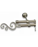 Karnisz metalowy podwójny SKIFF Satyna 19 mm