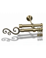 Karnisz metalowy podwójny SKIFF złoty antyk 19 mm
