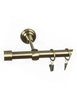 Karnisz metalowy pojedynczy UVERTURA Złoty antyk 19 mm