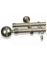 Karnisz metalowy podwójny DAFNE Satyna 19 mm