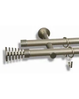 Karnisz metalowy podwójny TENOR Satyna 19 mm