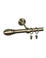 Karnisz metalowy pojedynczy AIDA Złoty antyk 19 mm