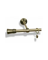 Karnisz metalowy pojedynczy LARGO Złoty antyk 16 mm