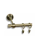 Karnisz metalowy pojedynczy WALEC Złoty antyk 16 mm