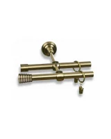 Karnisz metalowy podwójny ADAGIO złoty antyk 16 mm