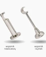 Karnisz metalowy pojedynczy BOLOGNA Stal 19 mm