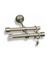 Karnisz metalowy podwójny WALEC Satyna 16 mm