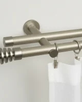 Karnisz metalowy podwójny TENOR Satyna 19 mm