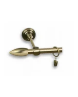 Karnisz metalowy pojedynczy ŚWIECA Złoty antyk 16 mm