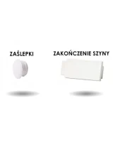 Szyny sufitowe PCV BIAŁA Dwutorowa