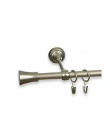 Karnisz metalowy pojedynczy CYLINDER Satyna 16 mm
