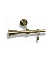 Karnisz metalowy pojedynczy CYLINDER Złoty antyk 16 mm