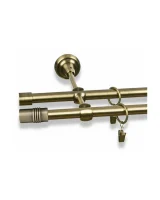 Karnisz metalowy podwójny PRESTO złoty antyk 16 mm