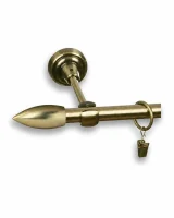 Karnisz metalowy pojedynczy ŚWIECA Złoty antyk 16 mm