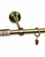 Karnisz metalowy pojedynczy LENTO Złoty antyk 16 mm