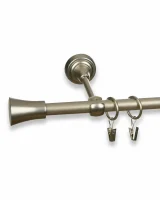 Karnisz metalowy pojedynczy CYLINDER Satyna 16 mm