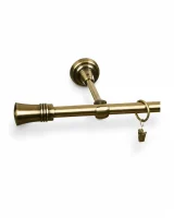 Karnisz metalowy pojedynczy LARGO Złoty antyk 16 mm