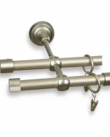 Karnisz metalowy podwójny WALEC Satyna 16 mm