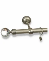 Karnisz metalowy pojedynczy CARMEN Satyna 19 mm