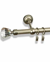 Karnisz metalowy pojedynczy FIGARO Satyna 19 mm