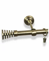 Karnisz metalowy pojedynczy TENOR Złoty antyk 19 mm