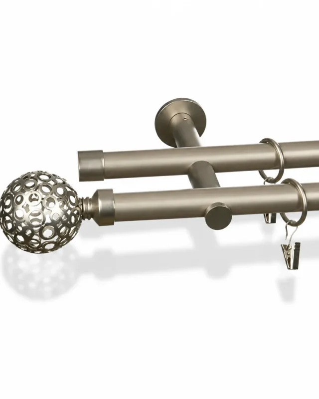 Karnisz metalowy podwójny GOPLANA Satyna 19 mm