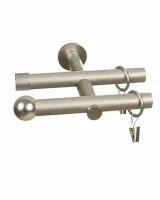 Karnisz metalowy podwójny BOLOGNA Satyna 19 mm