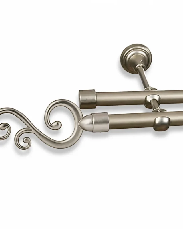 Karnisz metalowy podwójny SKIFF Satyna 19 mm