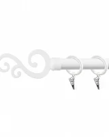 Karnisz metalowy pojedynczy SKIFF BIAŁY 19 mm