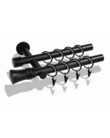 Karnisz metalowy podwójny LIBRETTO Czarny 19 mm