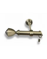 Karnisz metalowy pojedynczy ROSSA Złoty Antyk 25 mm