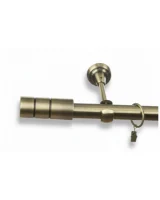 Karnisz metalowy pojedynczy PRATO Złoty Antyk 25 mm