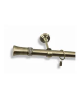 Karnisz metalowy pojedynczy PLUTON Złoty Antyk 25 mm