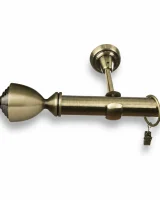 Karnisz metalowy pojedynczy ROSSA Złoty Antyk 25 mm