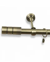 Karnisz metalowy pojedynczy PRATO Złoty Antyk 25 mm