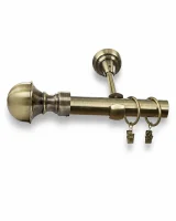 Karnisz metalowy pojedynczy LATINA Złoty Antyk 25 mm