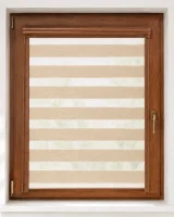 Roleta w kasecie Aluminiowej Dzień Noc Classic z prowadnicą – Beżowy Marmurkowy